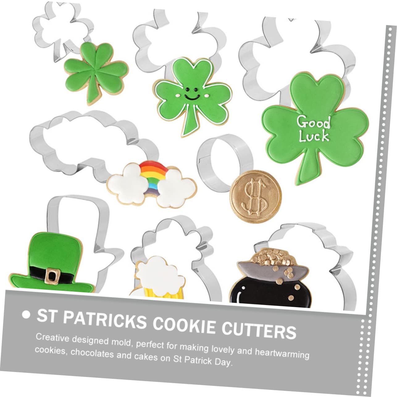 DECHOUS 5 Sätze Blatt-ausstechformen Mini Fallen Ausstechformen Dinosaurier-ausstechformen Keksform Ostern Easter Cookie Cutters Keksausstecher Zum Backen Backzubehör Silver 8 Stücke * 5