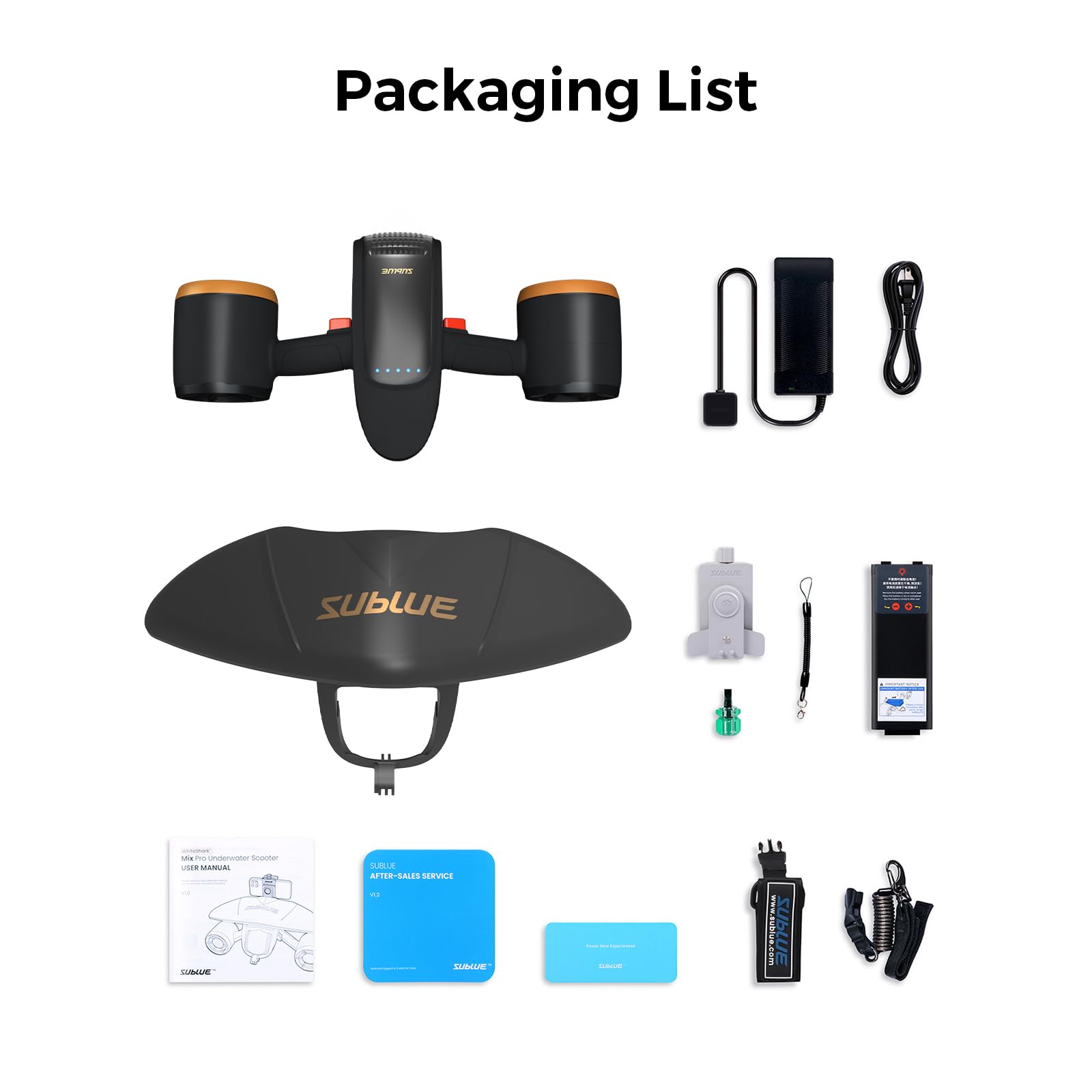 Sublue Mix MixPro Underwater Scooter, Dual-Motor Water Scooter for Adults, 131ft Waterproof, 30 Min Battery, Action Camera Mount, for Pool, Diving, Snorkeling