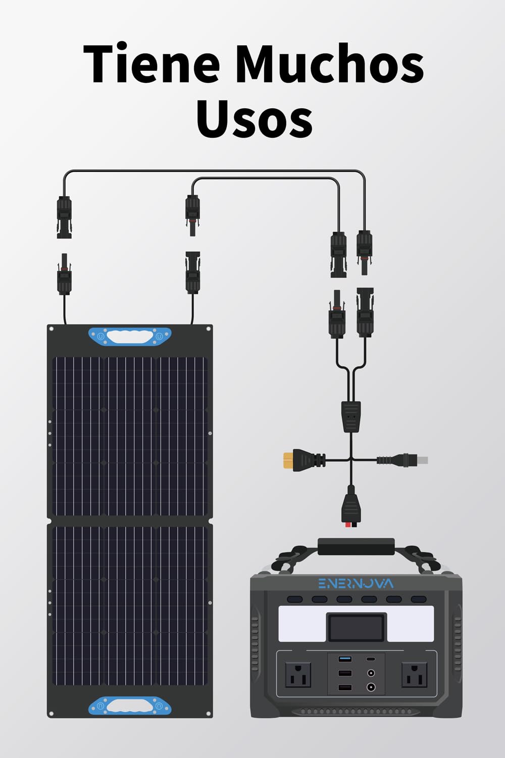 Cable Solar 4mm²/6mm² IP67 Kit Adaptador Fotovoltaico 5M