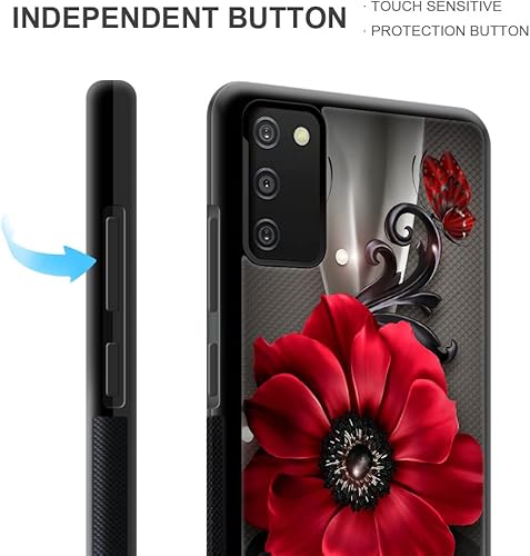 Miniatura 4 de ZHEGAILIAN Funda compatible con Samsung Galaxy S20 FE 5G, diseño de mariposas y flores rojas, Galaxy S20 FE 5G, antideslizante, funda de TPU suave