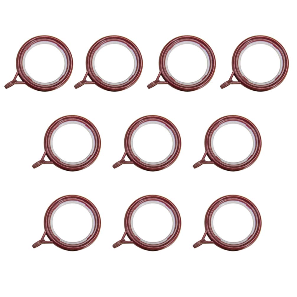 BESPORTBLE Curtain Rings Clips 10 Pack Roman Curtain Ring Hooks for Drapes Silent Grommets Easy Installations