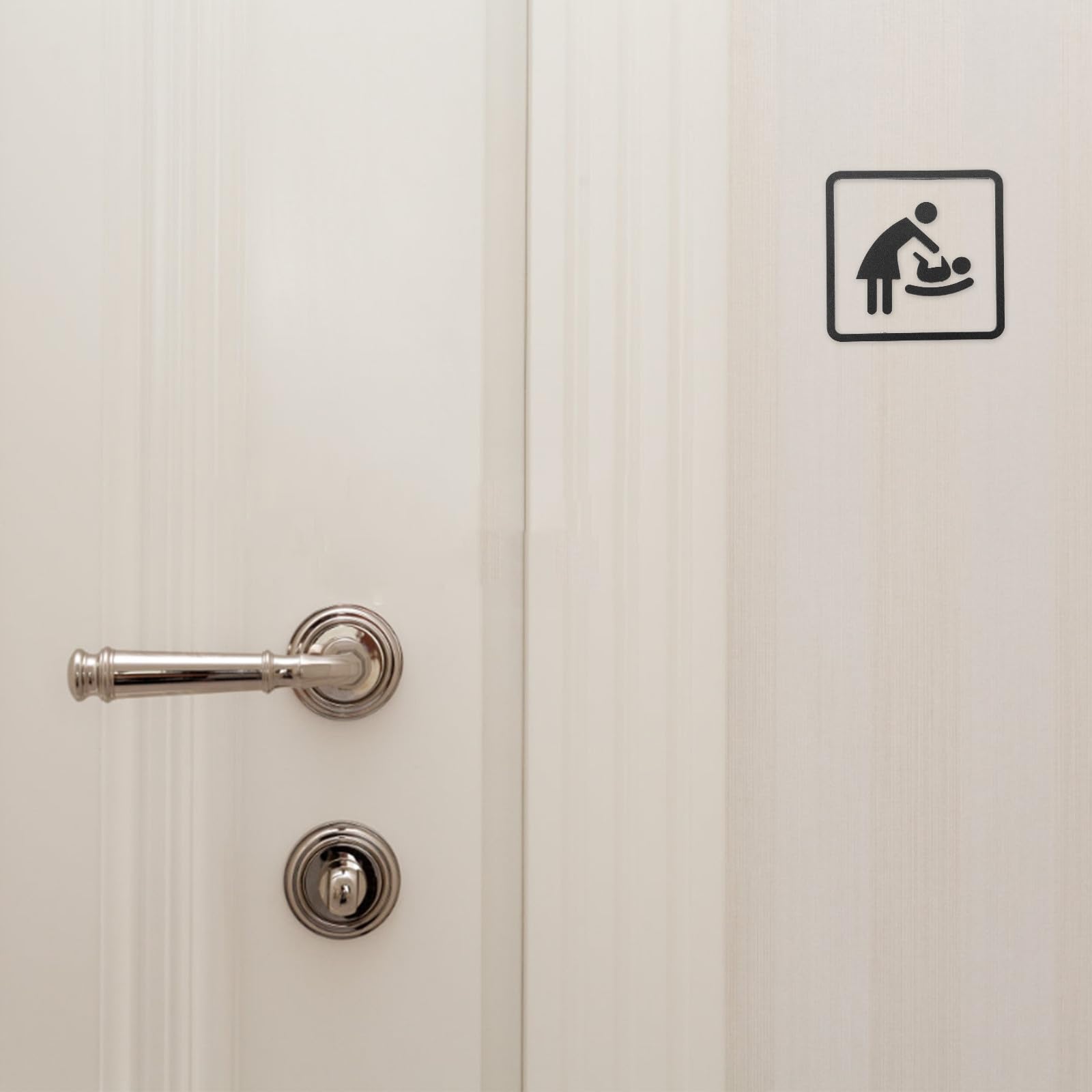 2er-Set Schilder für Wickelbereiche – Selbstklebende Etiketten für Wickeltische – Wand- und Türschilder für Toiletten, geeignet für öffentliche Einrichtungen, Hotels,
