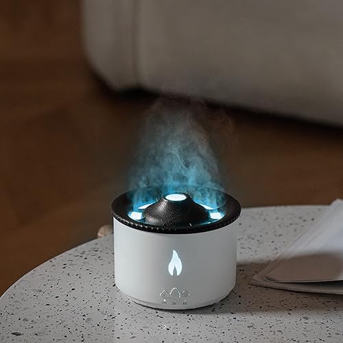 Miniatura 5 de Actualizado - Humidificador de volcán de 2 colores con control remoto - Envío desde Estados Unidos - Difusor de volcán  Humidificador de llama y