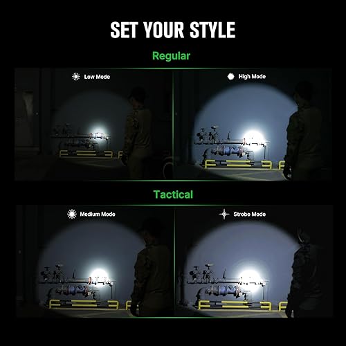 Miniatura 5 de OLIGHT Warrior X 4 Linterna táctica recargable de 2,600 lúmenes de alto nivel con lanzador de largo alcance de 2,066.9 ft, potente luz de