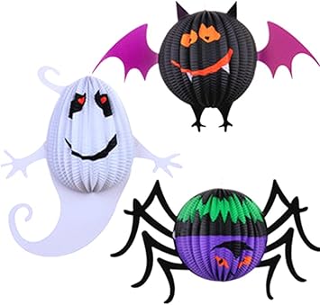 Amazon ハロウィン ランタン 提灯 パーティー 飾り コウモリ おばけ くも 3種類セット ハロウィンを盛り上げる飾りに是非 ハロウィーン飾り おもちゃ