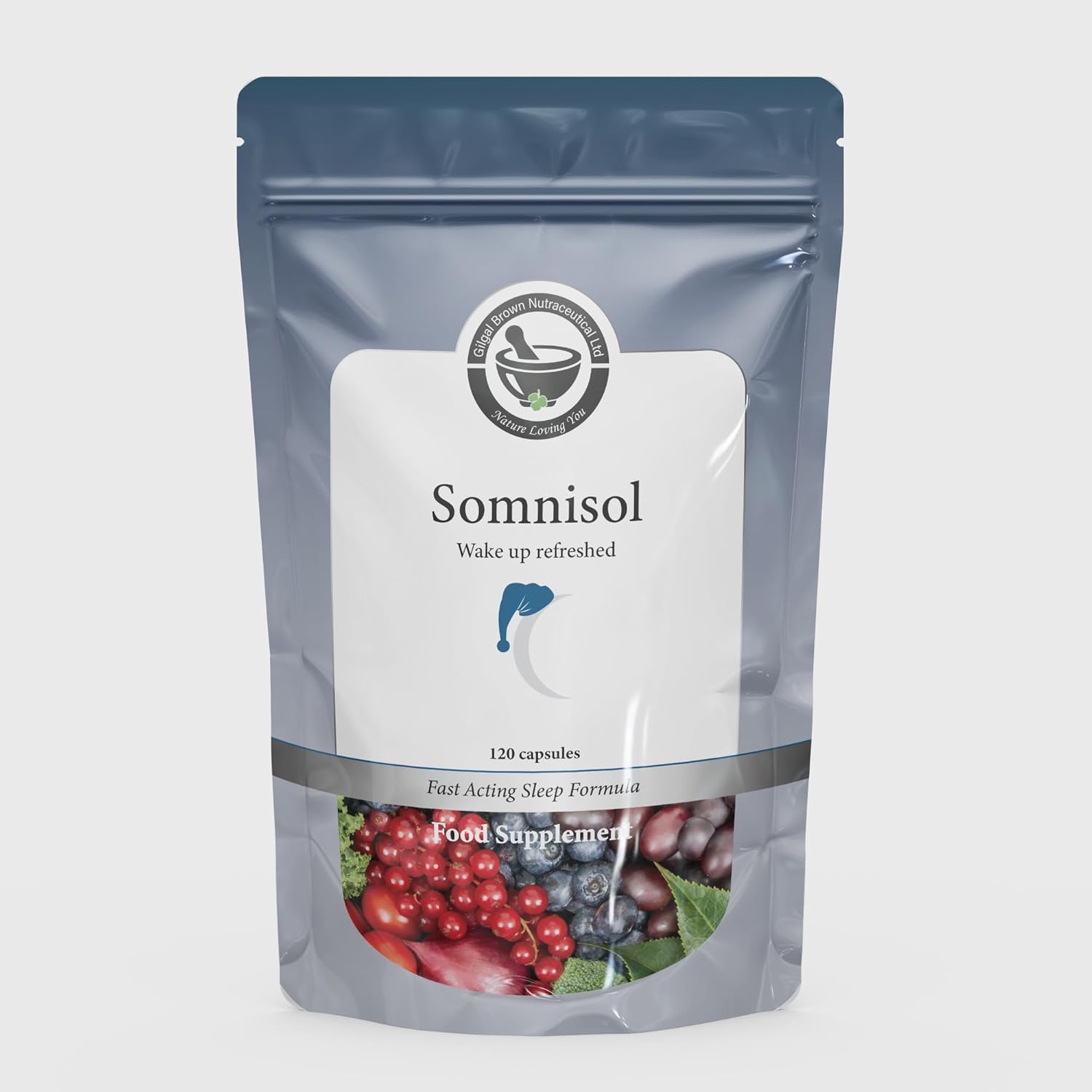 Somnisol: Natural Sleep Supplements | Aids in Stress Relief, Deep Sleep | Schisandra, L-Theanine, Quercetin Phytosome, Palmitoylethanolamide | 100% Vegan, (120 Capsules)
