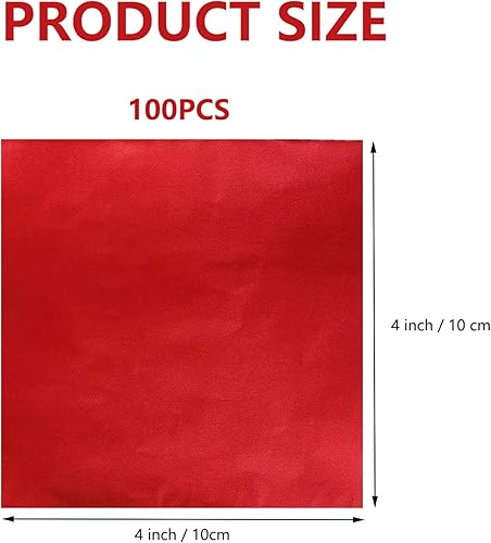 Miniatura 6 de 100 envoltorios de caramelo de aluminio, envoltorios de barra de caramelo de 4 x 4 pulgadas, envoltura cuadrada de papel de aluminio para barras de