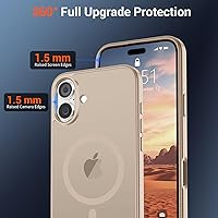 Vista 1409 de SUPFINE Funda magnética para iPhone 11 (compatible con MagSafe) (protección contra caídas de grado militar), translúcida mate a prueba de golpes