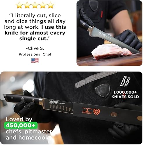 Miniatura 4 de Dalstrong Juego de 2 piezas  Cuchillo para rebanar de 12 pulgadas + cuchillo de pelar de 4 pulgadas  Gladiator Series ELITE  Acero alemán de alto