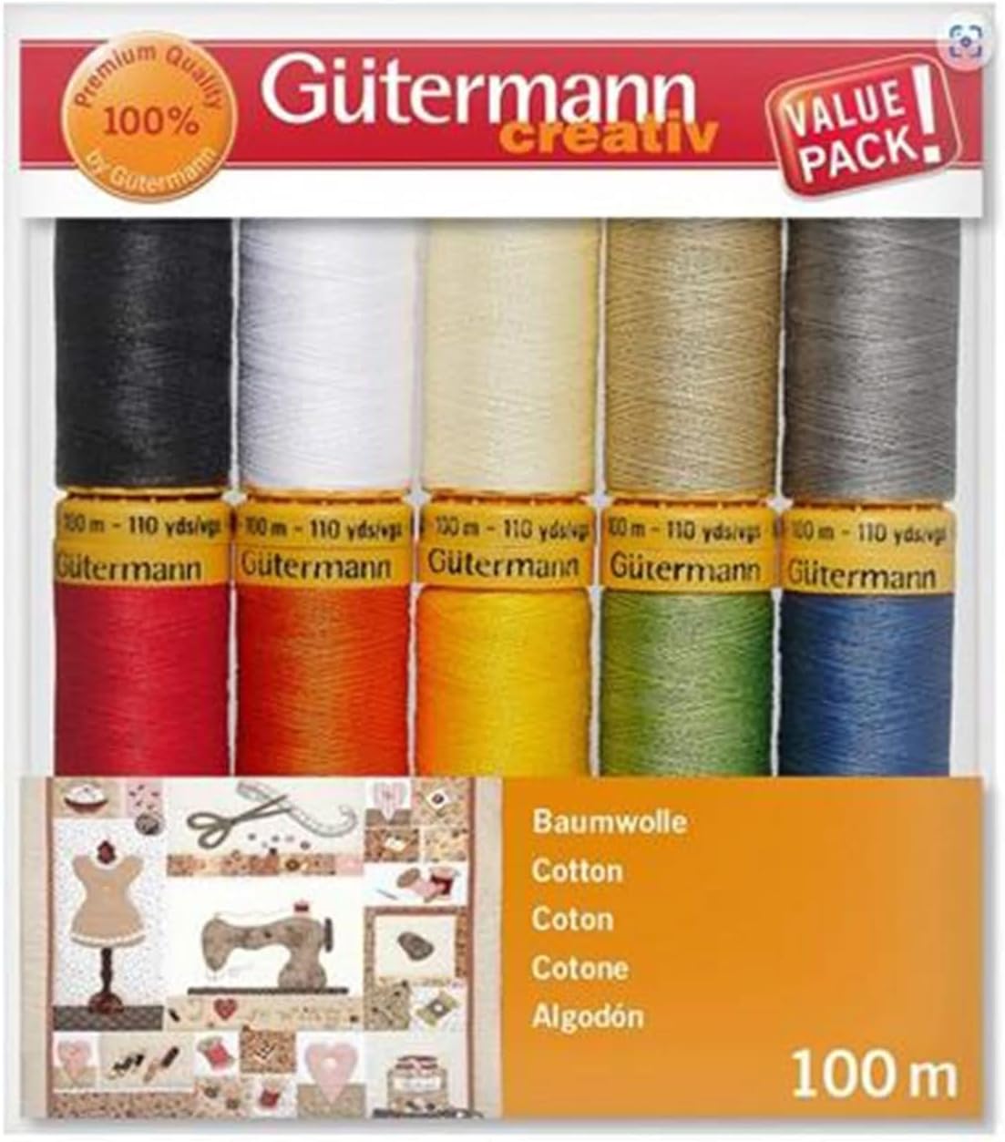Gütermann Gutermann Cotton 50 Thread Set 10 Spools734016-3