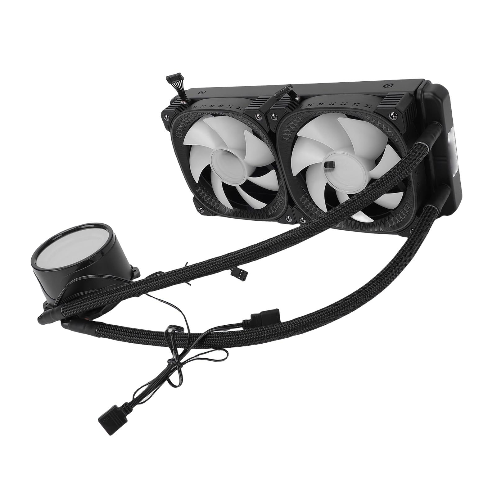 Fockety Raffreddatore CPU a Liquido ARGB, di Raffreddamento a Liquido AIO da 240 Mm con Schermo LCD da 2,2 Pollici Display della Temperatura Doppie Ventole PWM Funzionamento Silenzioso Tecnologia a