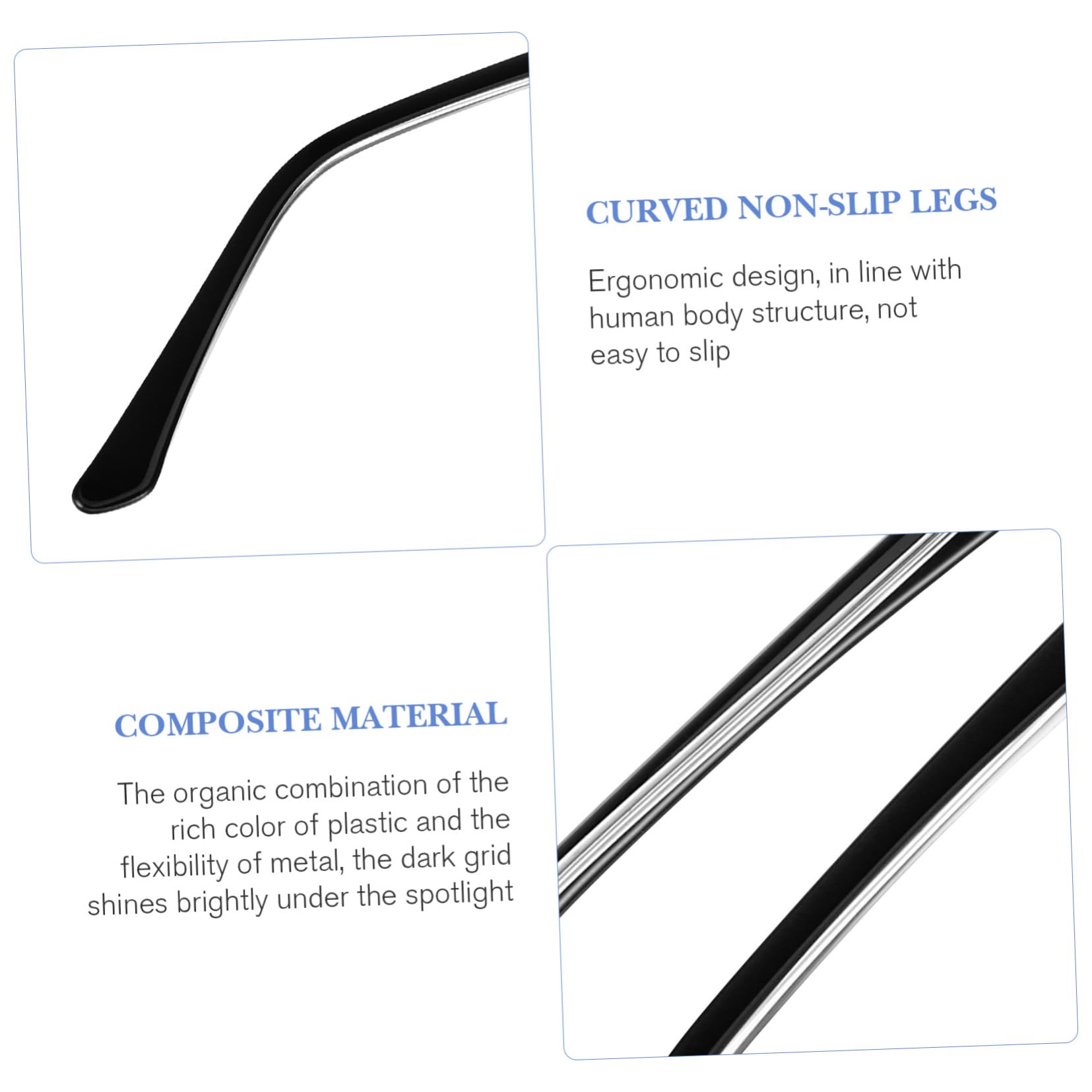 SOLUSTRE Branche De Lunettes Metal Pour Femmes Et Hommes Branche De Remplacement De Lunettes De Soleil