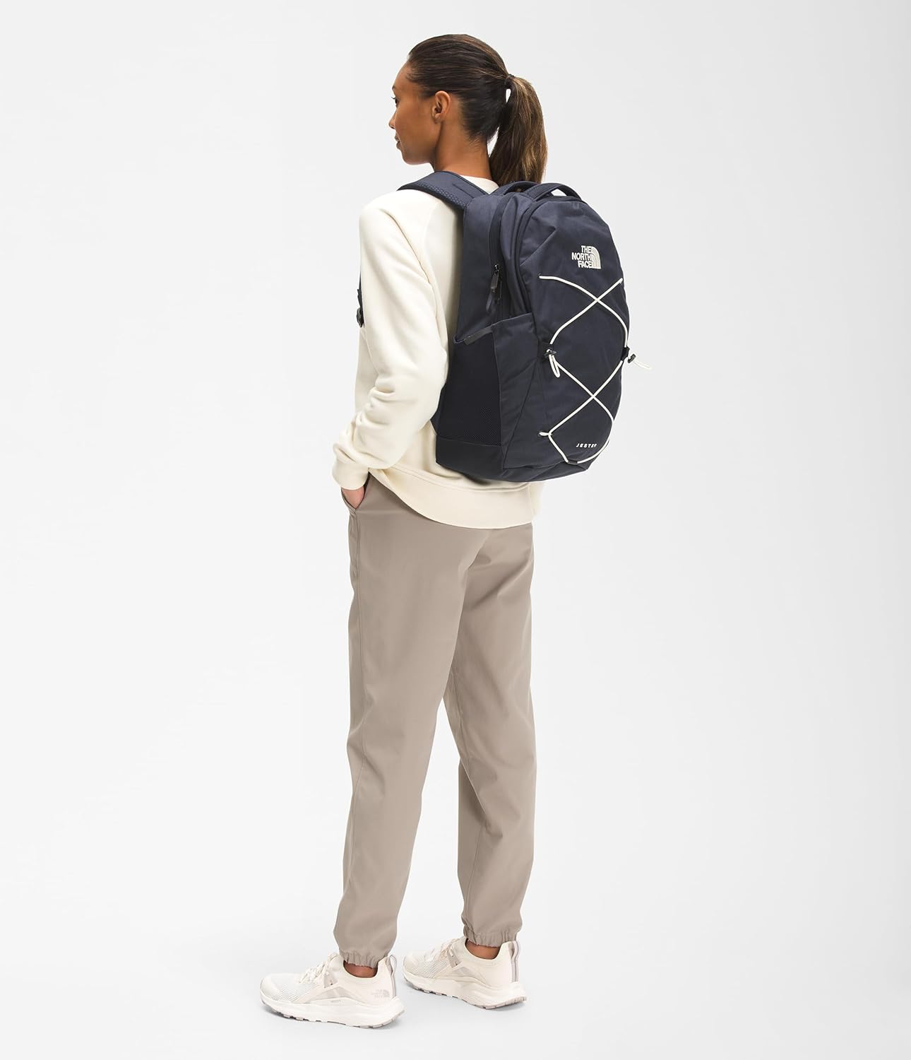The North Face Jester Everyday Laptop Backpack - Commuter Daypack, Water Repellent, Laptop Sleeve, Aviator Navy Light Heather/Vintage White-NPF, One Size