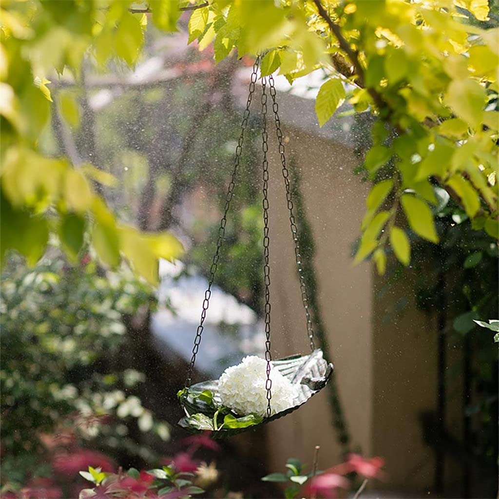 Poidło dla ptaków Karmnik dla ptaków Półka w kształcie liścia Wisząca żelazna taca Dekoracja ogrodu Outdoor Indoor Narzędzia do karmienia zwierząt Akcesoria dla ptaków