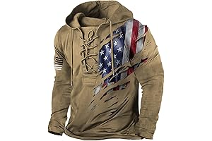 Men's Military Tactical American Flag Pullover Hoodie: Salute to Service