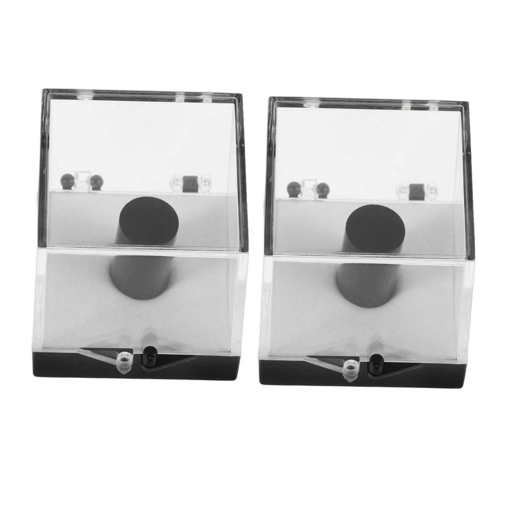 OUNONA Mineral Crystal Specimen Storage 2pcs Display Cases for Rock Collections Enhanced Clarity