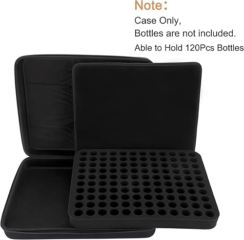 Miniatura 4 de Hipiwe Estuche de transporte para 120 botellas de aceite esencial de EVA, carcasa rígida, organizador de aceites esenciales, bolsa de viaje con