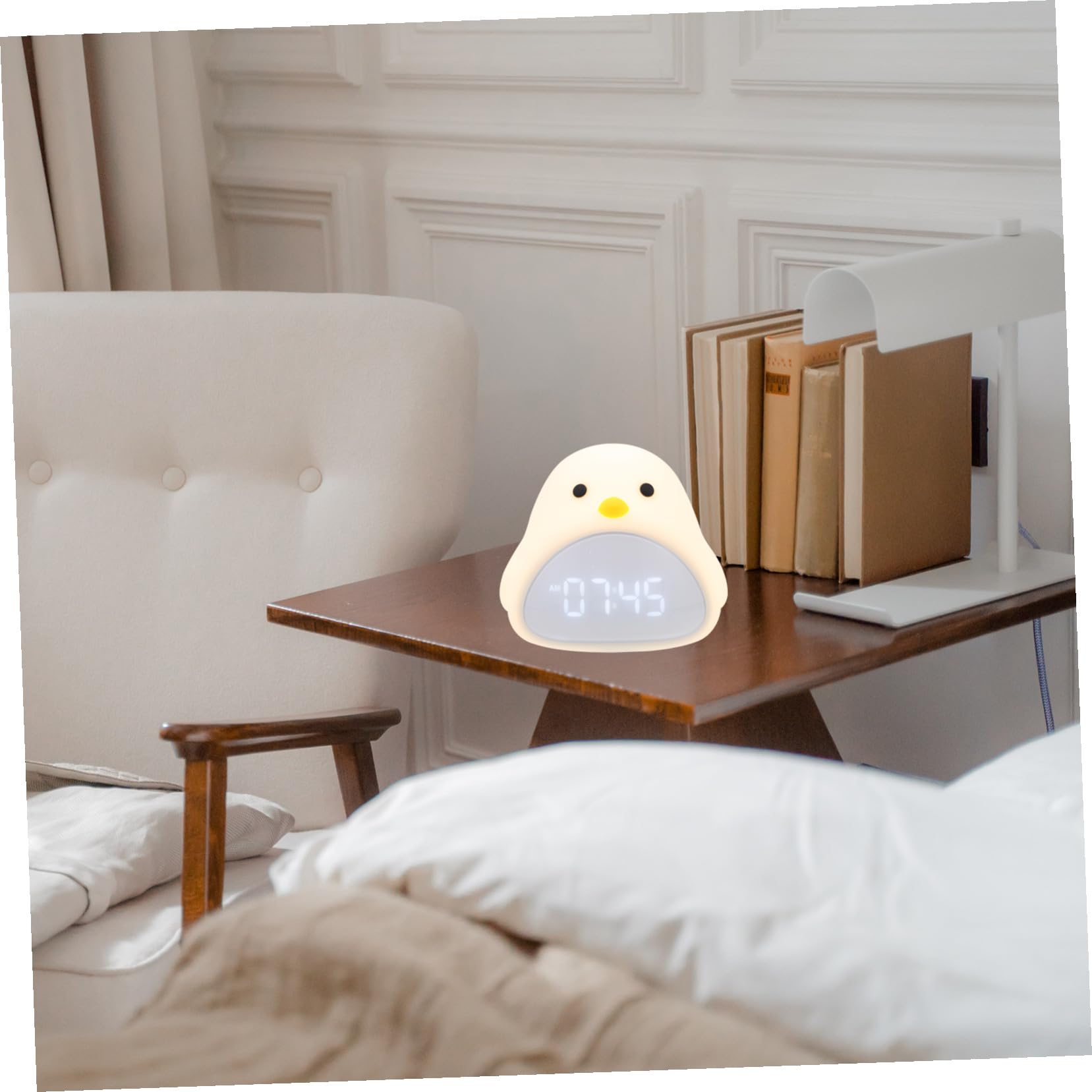 Reloj Despertador Infantil Multifuncional con Regulable Diseño Lindo para Dormitorio y Escritorio Decoración para Niñas Luz y Silenciosa