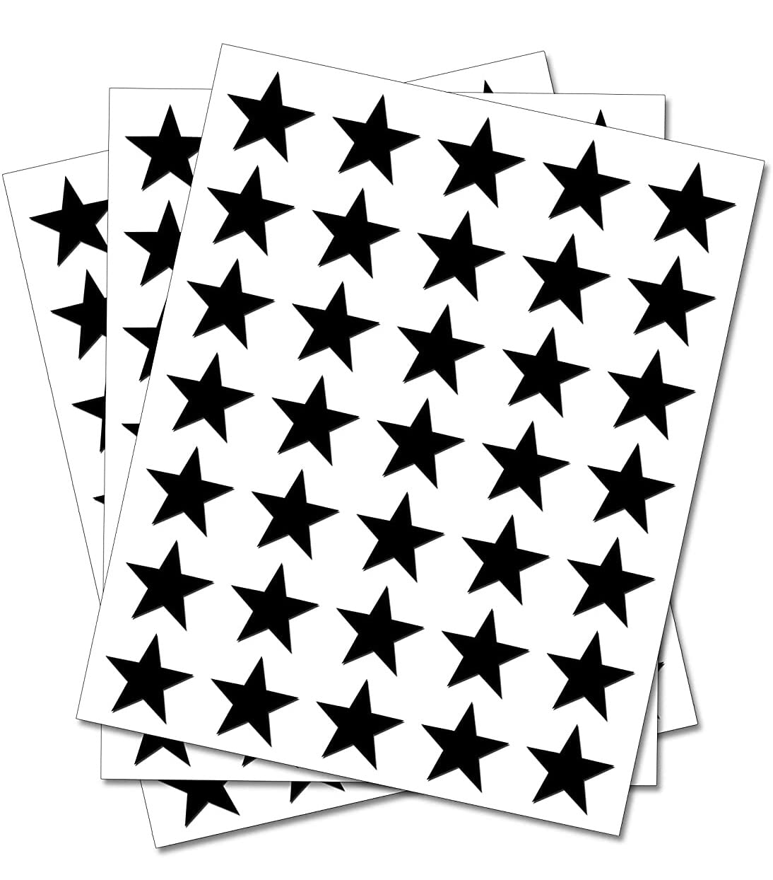 Party Decor Black Set Of 80 - Star Merit Reward Stickers - Removable Self Adhesive Waterproof Durable Vinyl Label Sticker 15Mm Each For School, Preschool, Nursery & Home Activity By