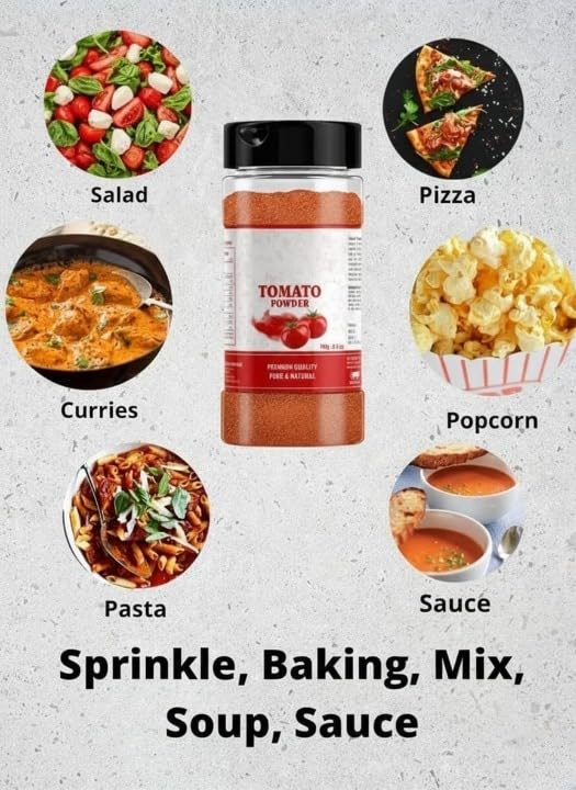 Miniatura 3 de Tomate en polvo, listo para usar, tomate en polvo deshidratado, secado en aerosol picante y delicioso tamatar, 100% vegano, sin gluten y sin