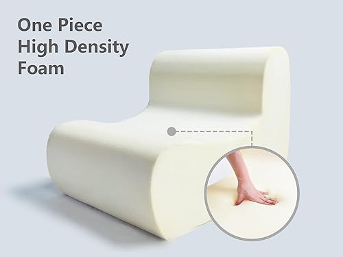 Miniatura 6 de N&V Sofá de espuma de un solo asiento, sofá de suelo sin brazos, espuma de alta densidad de una pieza, funda extraíble y lavable a máquina