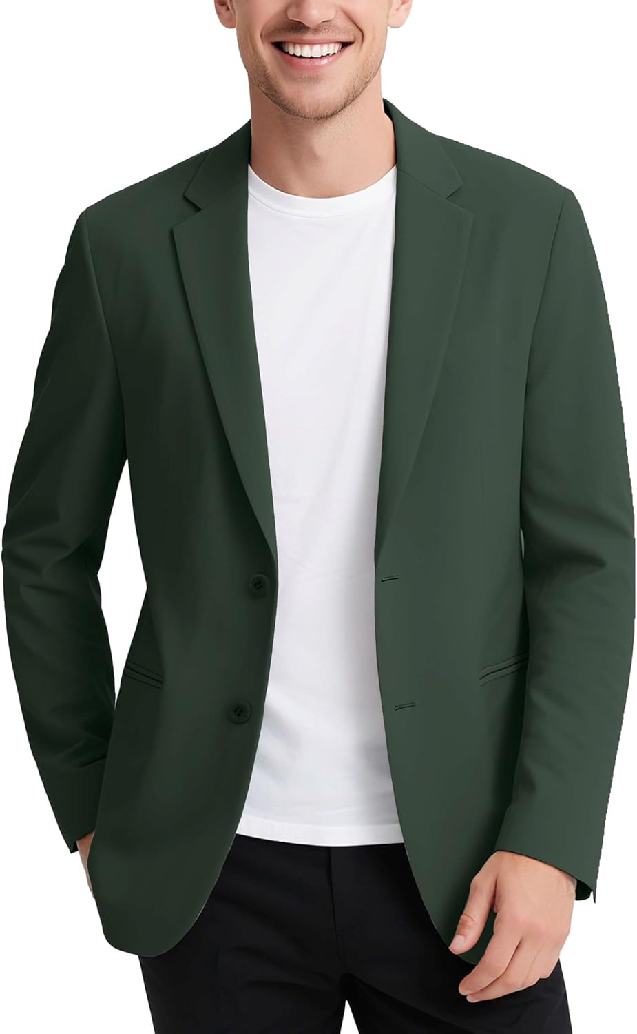 Men's Slim Fit Blazer Suit Jacket for Men Two Button Blue Casual Sports Coats Wedding Prom Party Business Dating