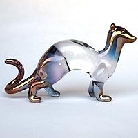 Vista 3 de Ferret Figurine of Hand Blown Glass