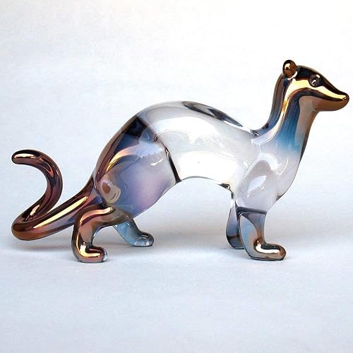 Miniatura 3 de Ferret Figurine of Hand Blown Glass