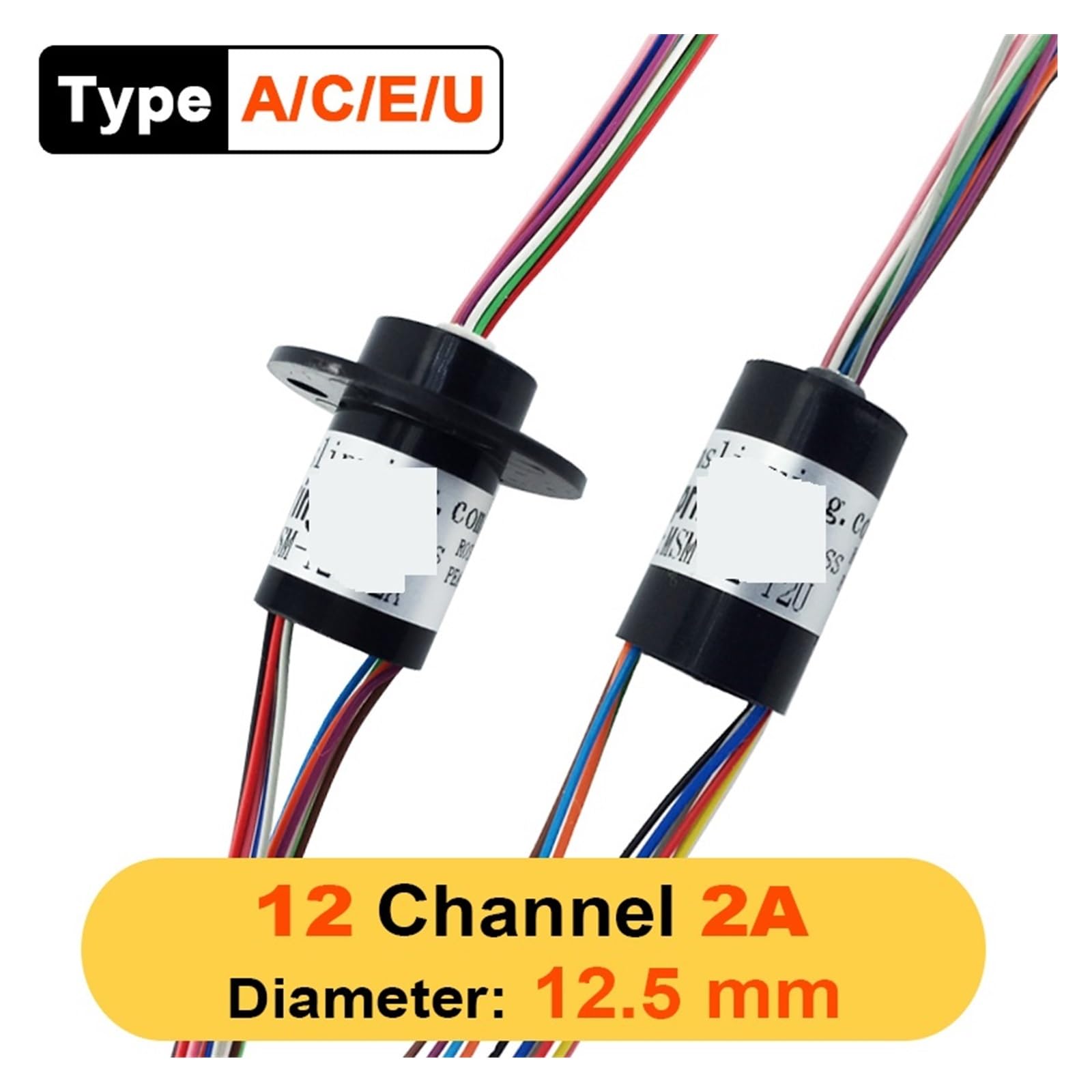 Drehdurchführungen mit Schleifringen Schleifring 12 Kanal 2A 12,5 mm Leitfähiger bürstenloser kardanischer elektrischer Kollektor-Schleifring(MSM 12-12U)