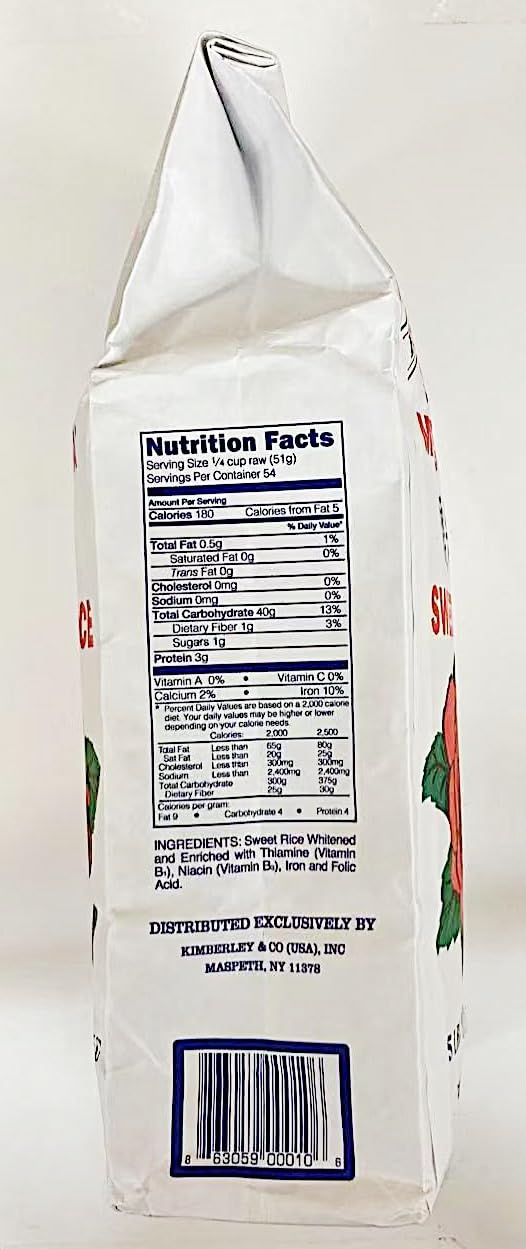 Amazon.com : Sweet Rice, Enriched, 5 lbs, 2.26 kg,2 Pack : Grocery