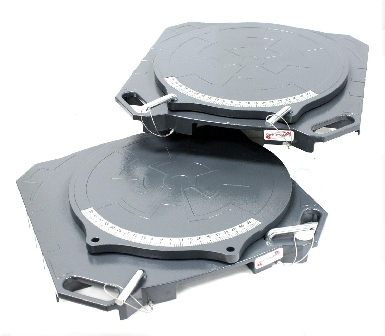 9TRADING One Pair Aluminum Turntable Wheel Alignment 360
