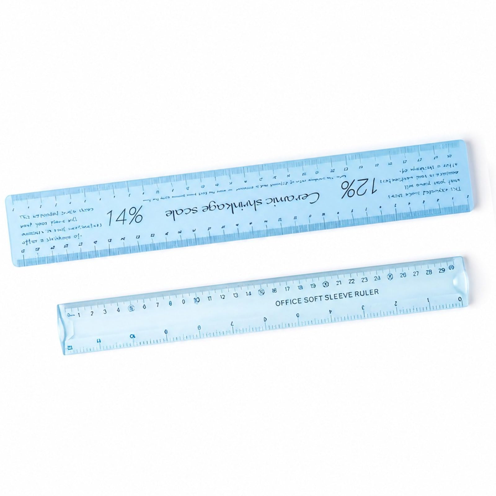 Ceramic Shrinkage Scale Ruler Set, 2 Pcs Ceramic & Pottery Clay Calipers Measuring Tool Flexible Plastic Accessories Supplies for Artists & DIY Crafting Carving Shaping Modeling