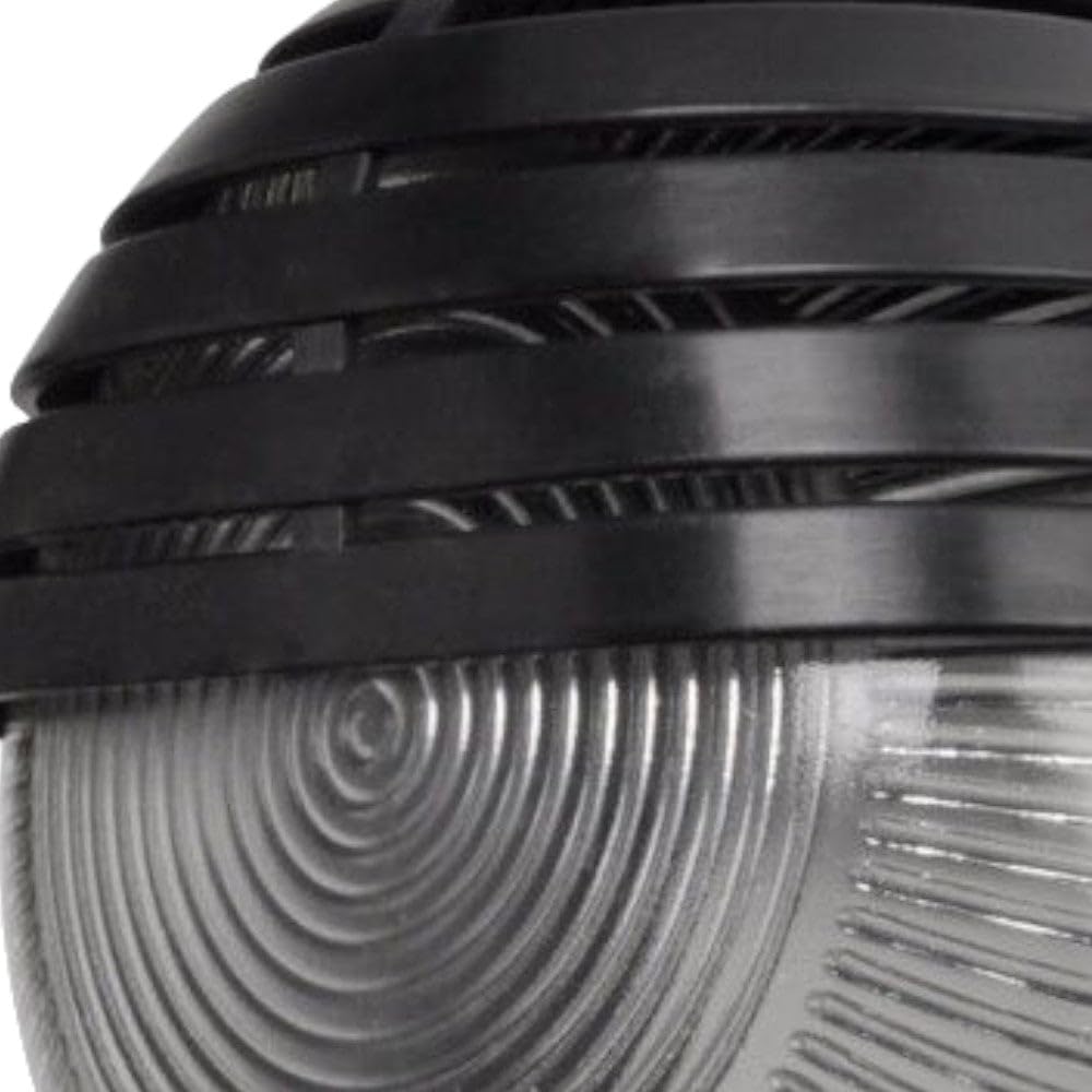 Applique plafoniera Tonda Illuminazione Esterna - Nero