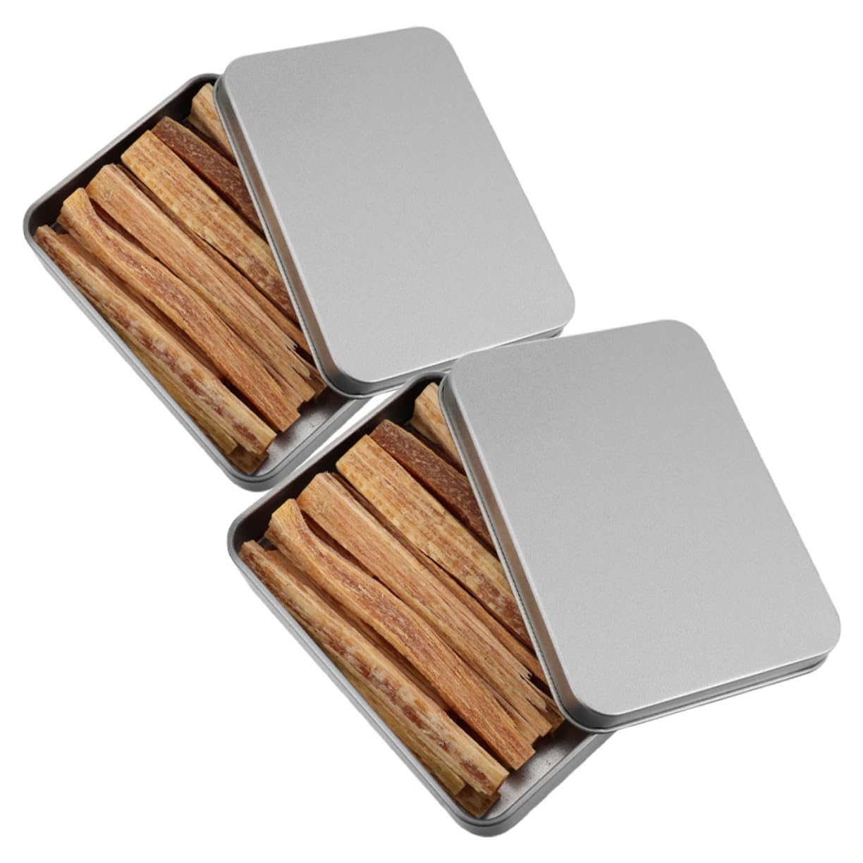 Iniciadores de Fuego de Madera Natural 2 Cajas de Leña Seca Esenciales para Encender Fogatas y Barbacoas para Supervivencia y Acampada
