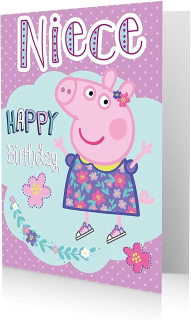 Peppa Pig Niece Birthday Card Multi Colour PG009
