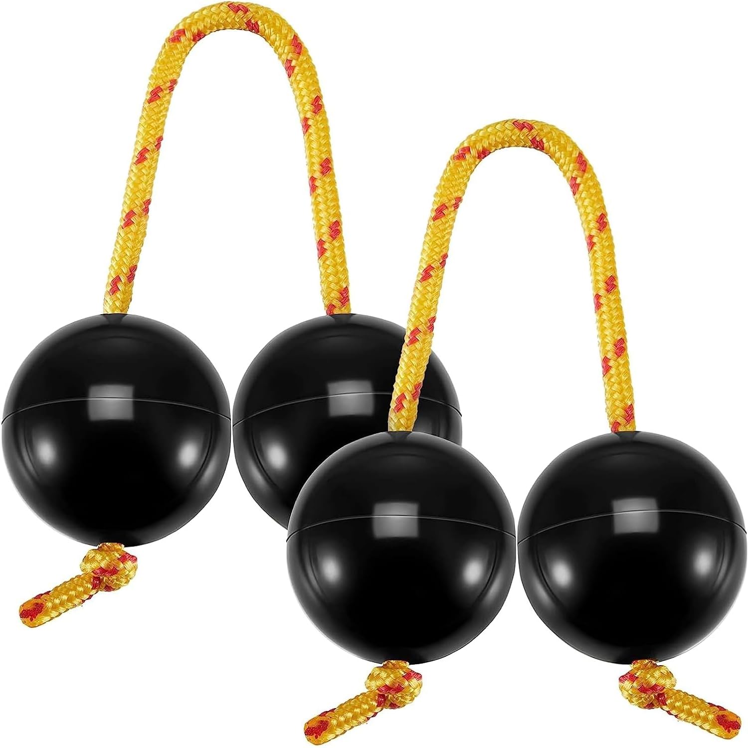 Zhenghebuy Aslatuas Rhythmic Ball,2 Pair Kashaka Aslatua Shaker Instrument,Music Egg Shaker,Double Gourd Percussion,Asalato Fingertip Drum Balls