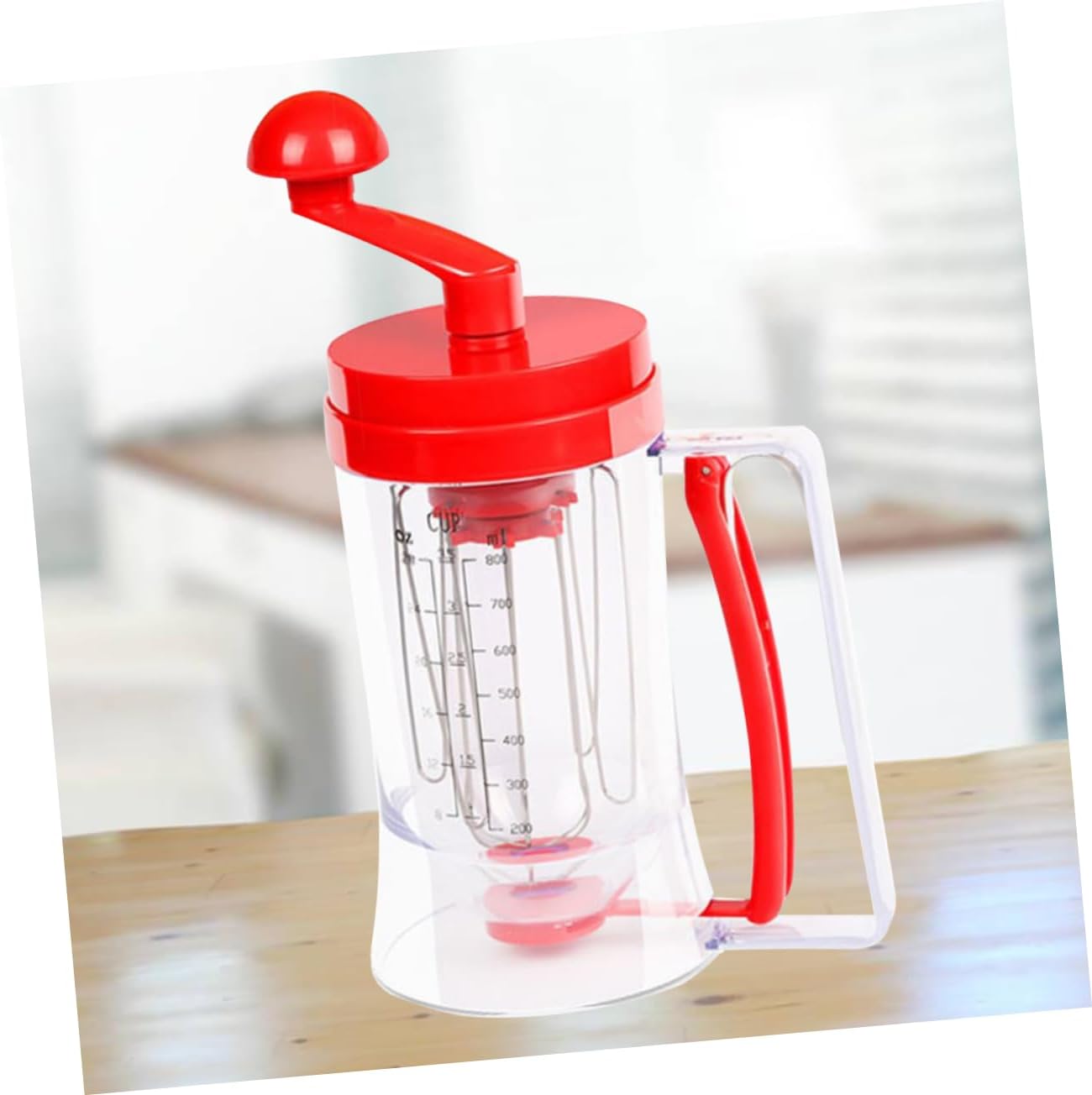 Manual Dough Dispenser with Internal Mixer Handheld Cupcake Funnel for Accurate Measuring and Mixing for Pancakes Muffins Waffles and More