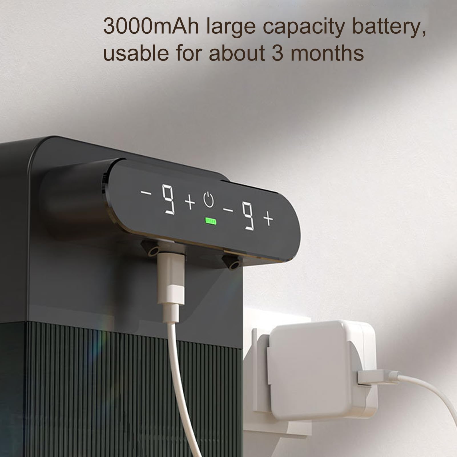 Dispenser Automatico di Sapone Doppio da 400 Ml, Dispenser di Schiuma e Sapone Liquido con Sensore Touchless con 9 Livelli Regolabili, Batteria Ricaricabile da 3000 (Schiuma liquida destra