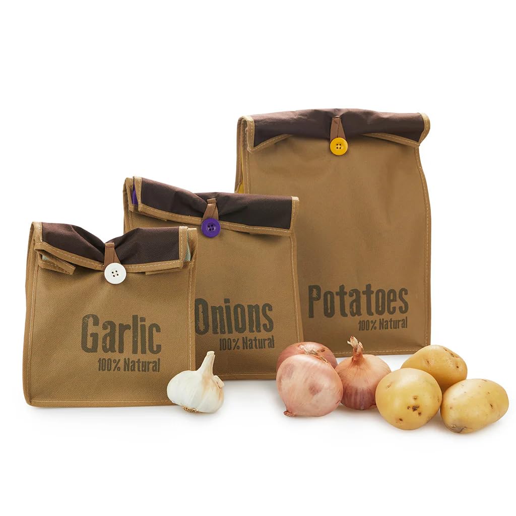 Sac pour légumes Super Fresh en lot de 3 avec fermeture cordon