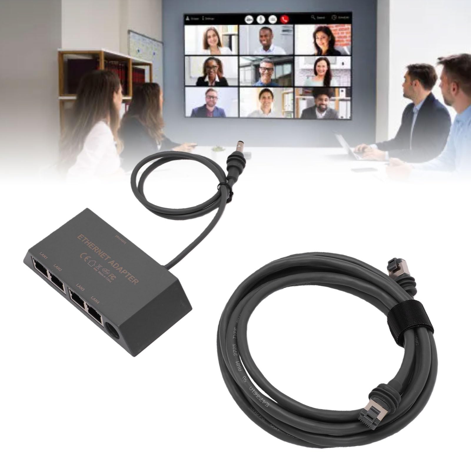 Generic Adattatore Mini Ethernet di Terza Generazione Connessione Stabile per 4 Dispositivi Ideale per Streaming e Giochi Cavo da 2 M Incluso