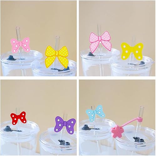 Miniatura 2 de Cubierta de paja de silicona para vasos, pajitas reutilizables, lindas puntas de popote (cubierta de paja de monstruo9 unidades)