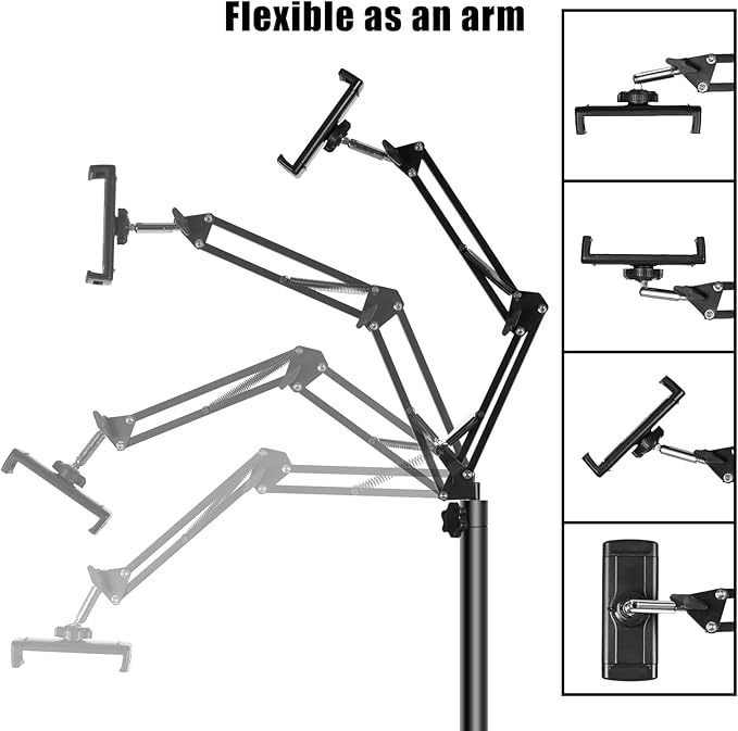 Soporte de suelo para tablet con base pesada y altura ajustable miniatura 8