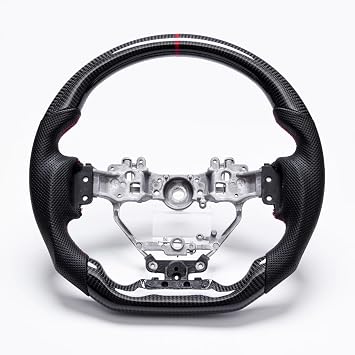 REVOLVE Steering Wheel, Real Carbon Fiber W/heated D-Type Racing Design Flat Bottom Replacement Steering Wheel Nappa Perforated Leather for Lexus IS GS CT NX RC LX570 F Sport 2013-2019