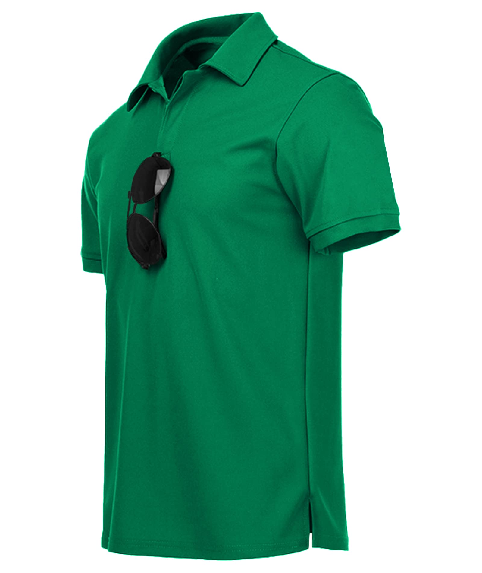 JACKETOWN Polo Shirt Uomo Manica Corta Asciugatura Rapida Traspirante Tennis Polo Shirt Camicie Polo Estate per Uomo Button Front T-Shirts Sport Shirt Basic Regular Fit Golf Polo Shirt