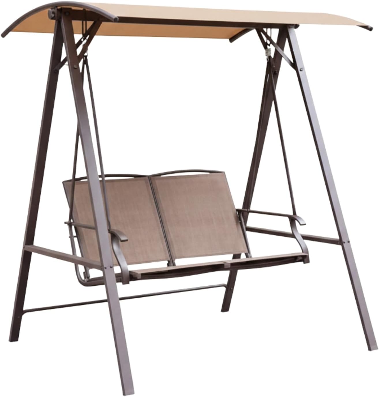 Garden Winds Durable 350 Replacement Canopy Top Compatible with Gardenline 2 Person 2019 Swing - Beige