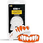 2 Pack Nxtrnd Rush Dual Layer Mouthguard, Custom Fit Sports Mouthpiece for Football, Boxing, MMA, Basketball, Hockey, Lacrosse, Youth & Adult (Orange)