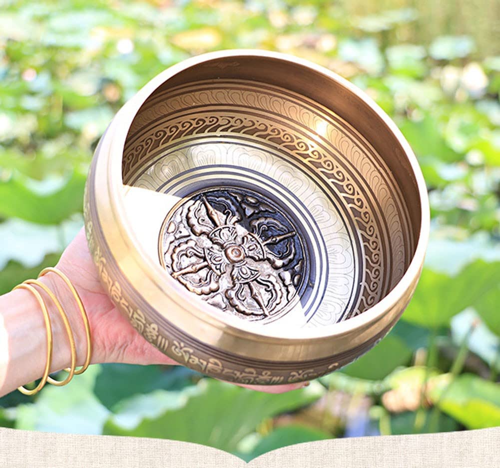 Campane Tibetane, Campane Tibetane, Campane Sonore, Campane Tibetane per La Meditazione, Realizzate A Mano in Nepal per Yoga, Guarigione dei Chakra E Sollievo dallo Stres(13 Centimetri)
