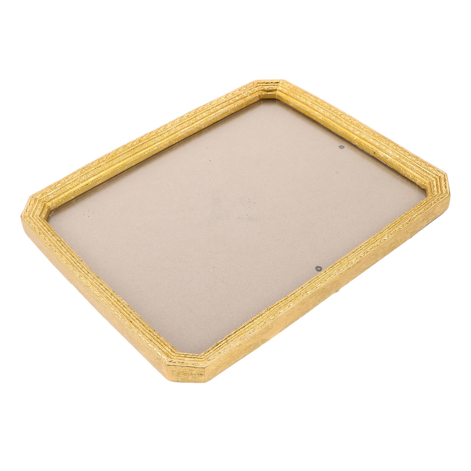 Cadre photo vintage en résine dorée 8x10 cm pour décoration de table