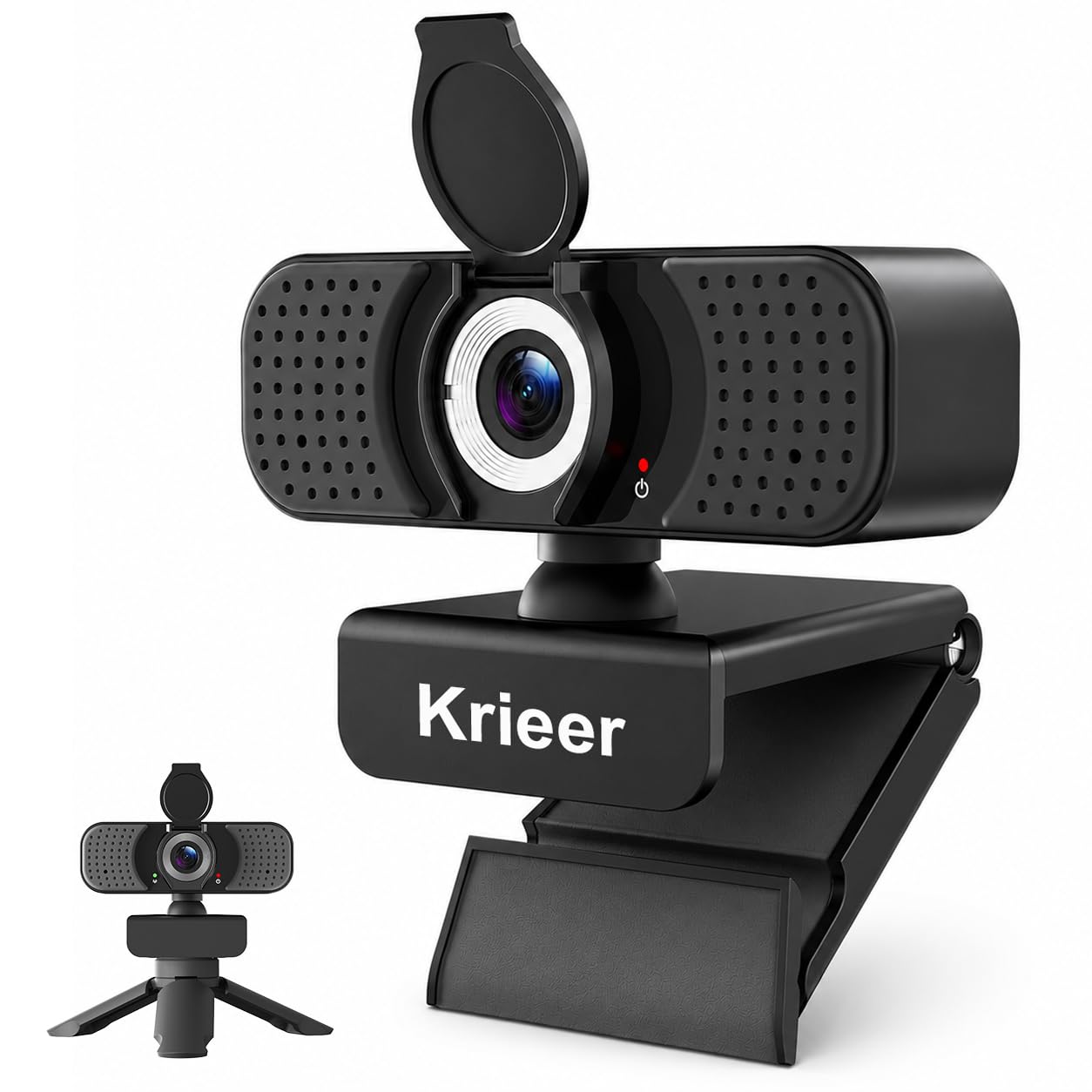 4K HD Webcam with Dual Mics, Rotatable Tripod, Privacy Cover & USB‑A to C Adapter – Plug & Play USB Camera with Auto Light Correction for PC/Laptop, Video Calls, Streaming, Gaming & Online Meetings-image-38