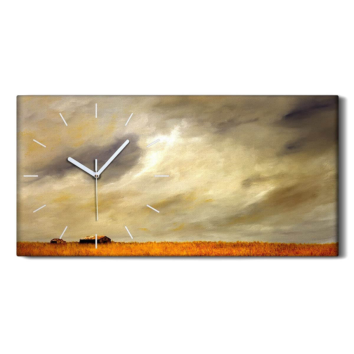 Horloge sur Toile sans Bruit pour Chambre et Salon Moderne